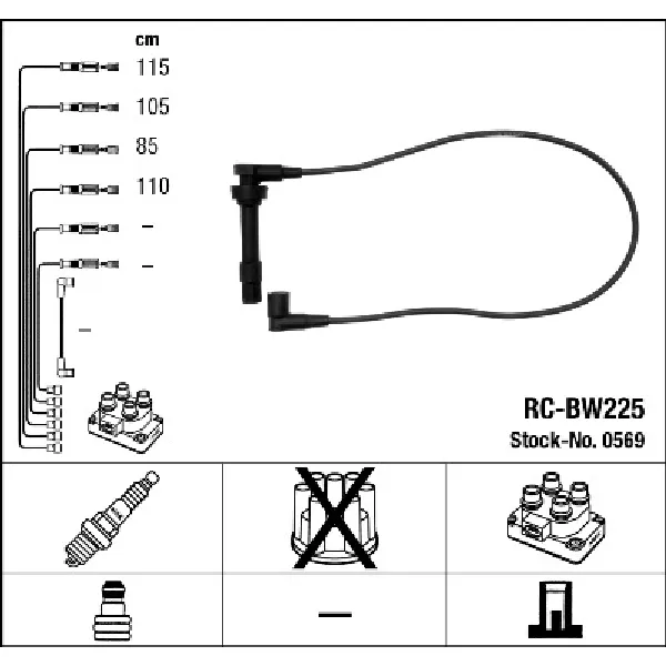 Komplet kablova za paljenje NGK RC-BW225 0569