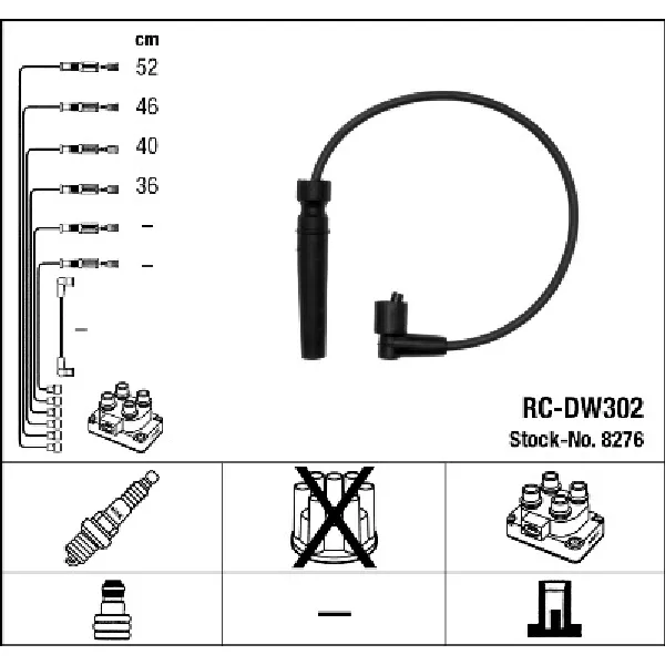 Komplet kablova za paljenje NGK RC-DW302 8276
