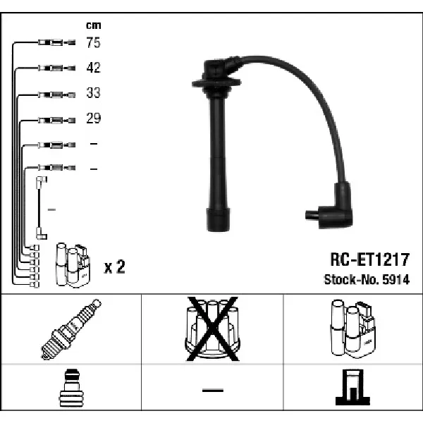 Komplet kablova za paljenje NGK RC-ET1217 5914