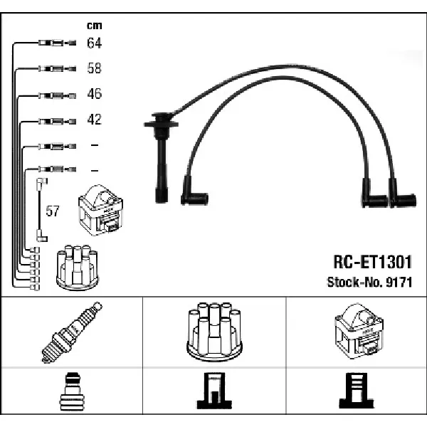 Komplet kablova za paljenje NGK RC-ET1301 9171