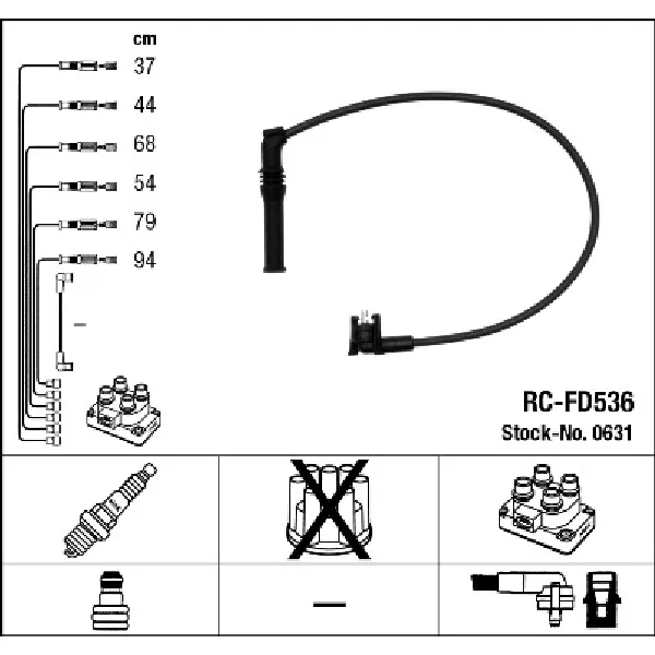 Komplet kablova za paljenje NGK RC-FD536 0631