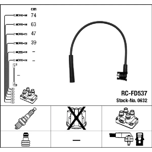 Komplet kablova za paljenje NGK RC-FD537 0632