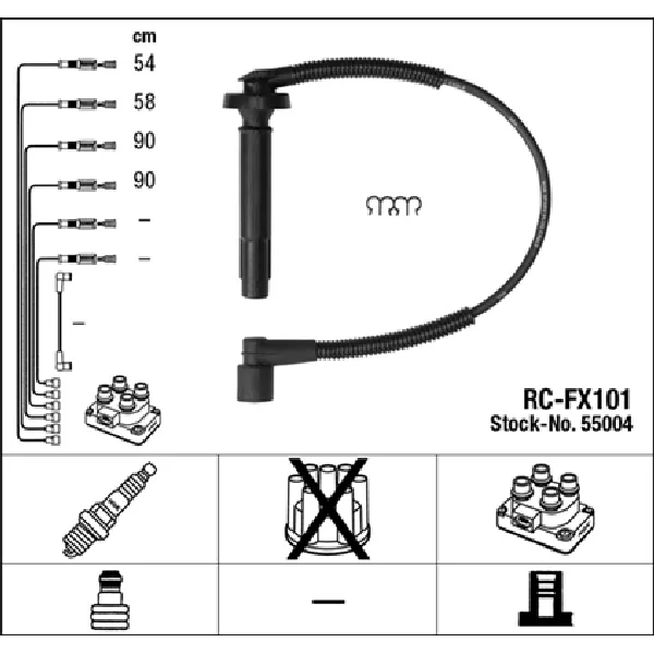 Komplet kablova za paljenje NGK RC-FX101 55004