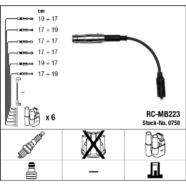 Komplet kablova za paljenje NGK RC-MB223 0758