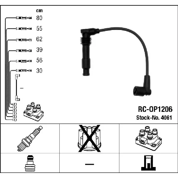 Komplet kablova za paljenje NGK RC-OP1206 4061