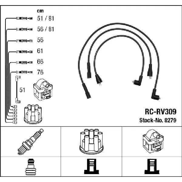 Komplet kablova za paljenje NGK RC-RV309 8279