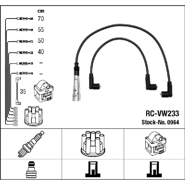 Komplet kablova za paljenje NGK RC-VW233 0964