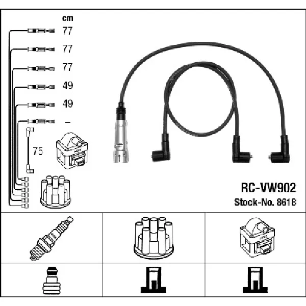 Komplet kablova za paljenje NGK RC-VW902 8618
