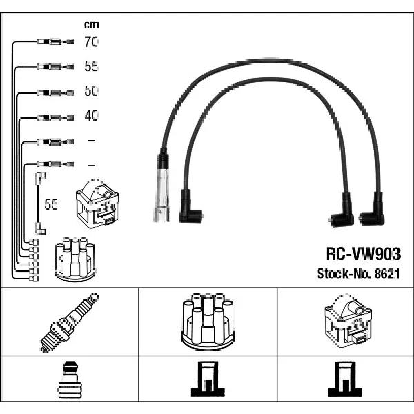Komplet kablova za paljenje NGK RC-VW903 8621