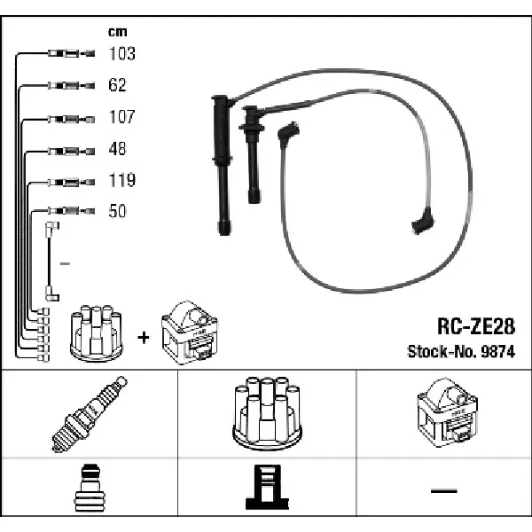 Komplet kablova za paljenje NGK RC-ZE28 9874