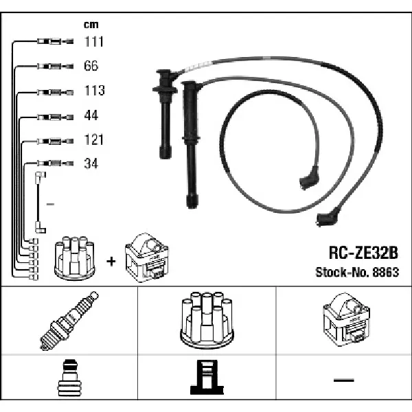 Komplet kablova za paljenje NGK RC-ZE32B 8863
