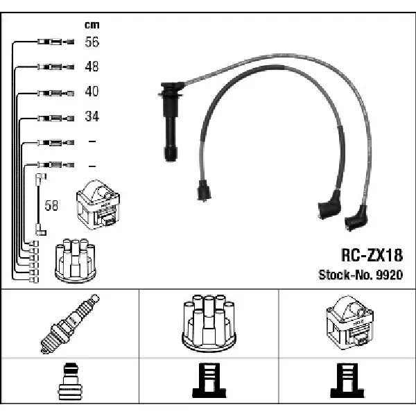 Komplet kablova za paljenje NGK RC-ZX18 9920